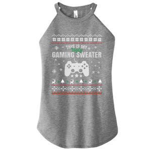 This Is My Ugly Gaming Funny Christmas Video Gamer Cute Gift Women's Perfect Tri Rocker Tank