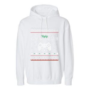 This Is My Ugly Gaming Funny Christmas Video Gamer Cute Gift Garment-Dyed Fleece Hoodie