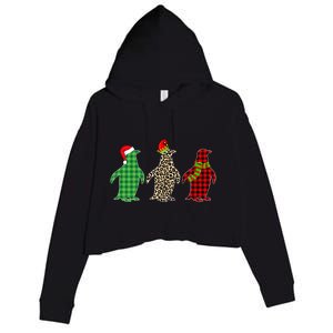 This Is My Christmas Pajama Penguin Xmas Tree Animals Great Gift Crop Fleece Hoodie