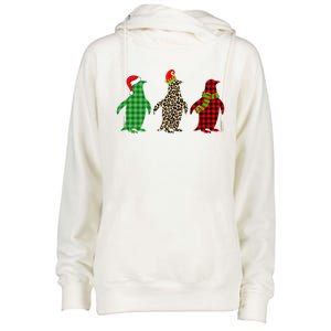 This Is My Christmas Pajama Penguin Xmas Tree Animals Great Gift Womens Funnel Neck Pullover Hood