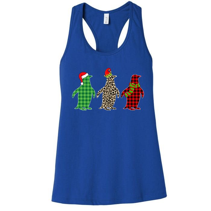 This Is My Christmas Pajama Penguin Xmas Tree Animals Great Gift Women's Racerback Tank