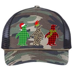 This Is My Christmas Pajama Penguin Xmas Tree Animals Great Gift Retro Rope Trucker Hat Cap