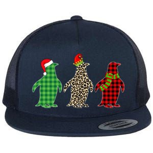 This Is My Christmas Pajama Penguin Xmas Tree Animals Great Gift Flat Bill Trucker Hat