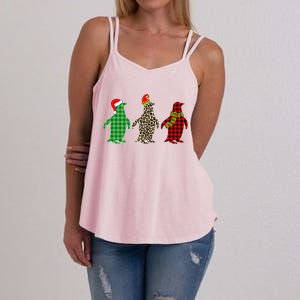 This Is My Christmas Pajama Penguin Xmas Tree Animals Great Gift Women's Strappy Tank