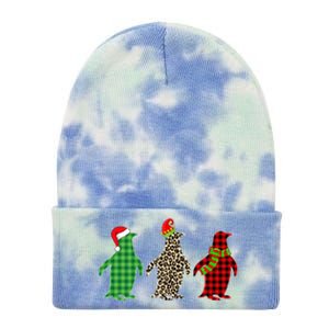 This Is My Christmas Pajama Penguin Xmas Tree Animals Great Gift Tie Dye 12in Knit Beanie