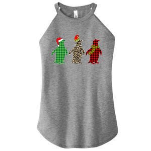 This Is My Christmas Pajama Penguin Xmas Tree Animals Great Gift Women's Perfect Tri Rocker Tank