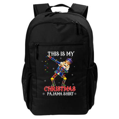 This Is My Christmas Pajama Dabbing Nutcracker Backpack