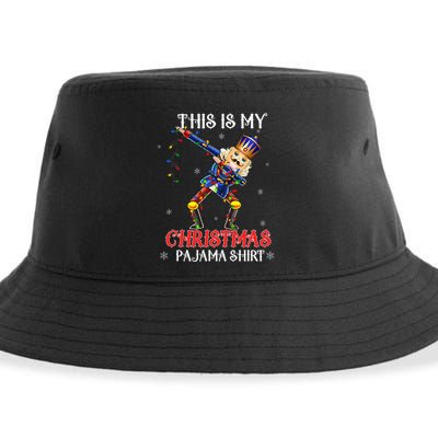This Is My Christmas Pajama Dabbing Nutcracker Sustainable Bucket Hat