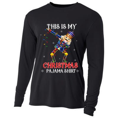 This Is My Christmas Pajama Dabbing Nutcracker Cooling Performance Long Sleeve Crew