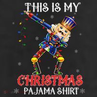 This Is My Christmas Pajama Dabbing Nutcracker 25L Jumbo Tote