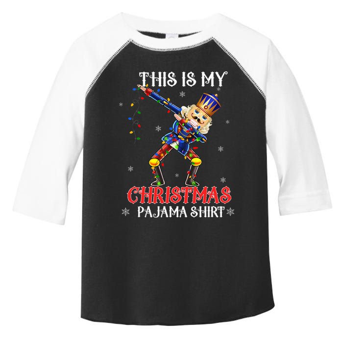 This Is My Christmas Pajama Dabbing Nutcracker Toddler Fine Jersey T-Shirt