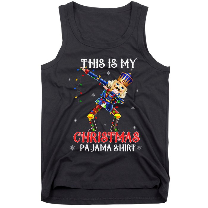 This Is My Christmas Pajama Dabbing Nutcracker Tank Top