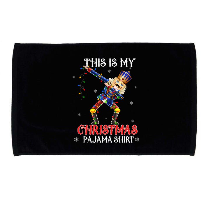 This Is My Christmas Pajama Dabbing Nutcracker Microfiber Hand Towel