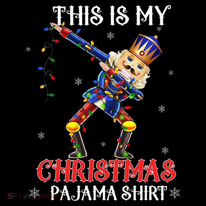 This Is My Christmas Pajama Dabbing Nutcracker Women's V-Neck T-Shirt