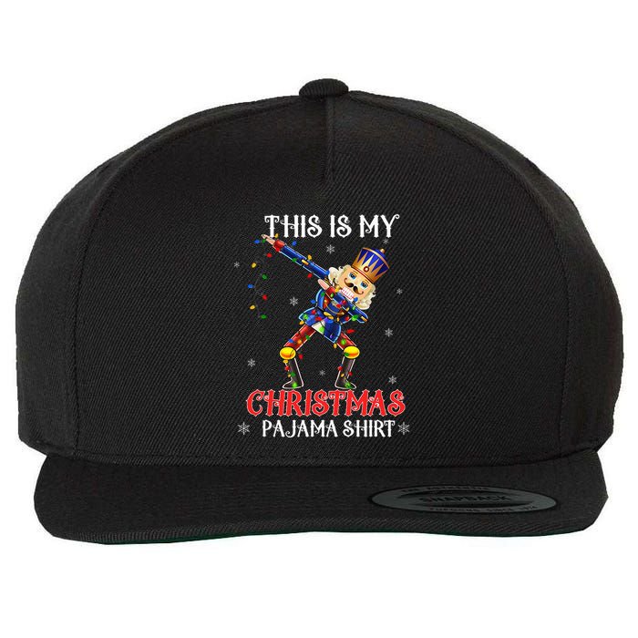 This Is My Christmas Pajama Dabbing Nutcracker Wool Snapback Cap