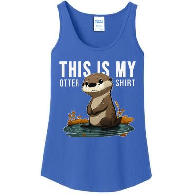 This Is My Otter Otterly Funny Animal Humor Ladies Essential Tank