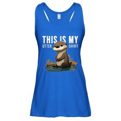 This Is My Otter Otterly Funny Animal Humor Ladies Essential Flowy Tank