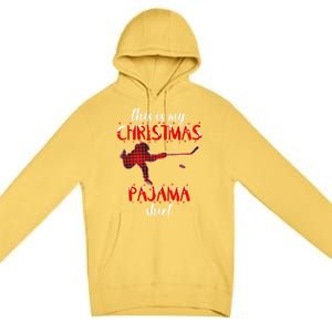 This Is My Christmas Pajama Funny Ice Hockey Cute Gift Premium Pullover Hoodie