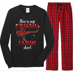 This Is My Christmas Pajama Funny Ice Hockey Cute Gift Long Sleeve Pajama Set