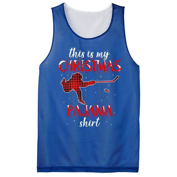 This Is My Christmas Pajama Funny Ice Hockey Cute Gift Mesh Reversible Basketball Jersey Tank