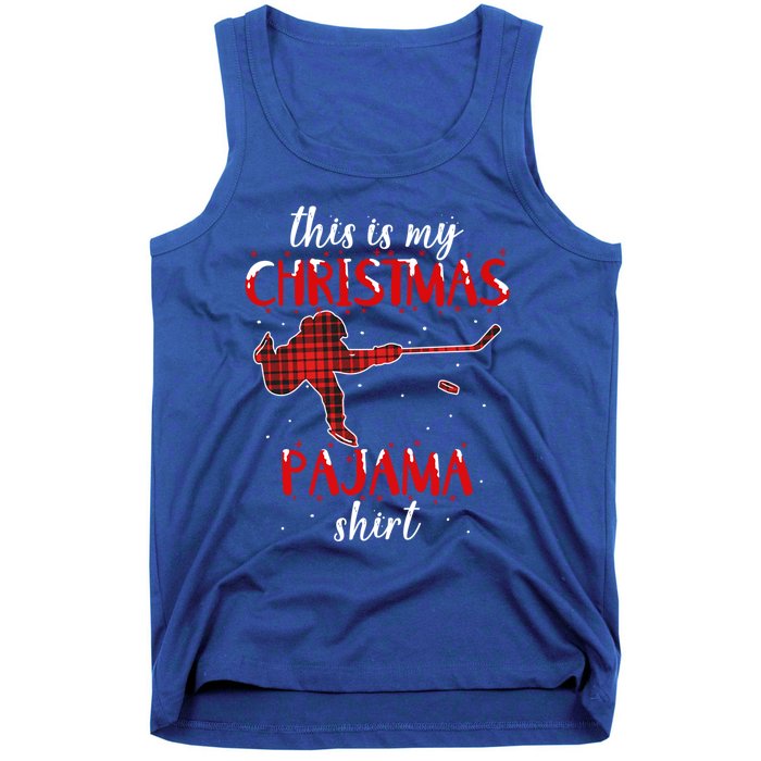 This Is My Christmas Pajama Funny Ice Hockey Cute Gift Tank Top