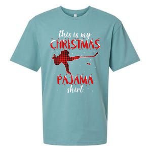 This Is My Christmas Pajama Funny Ice Hockey Cute Gift Sueded Cloud Jersey T-Shirt