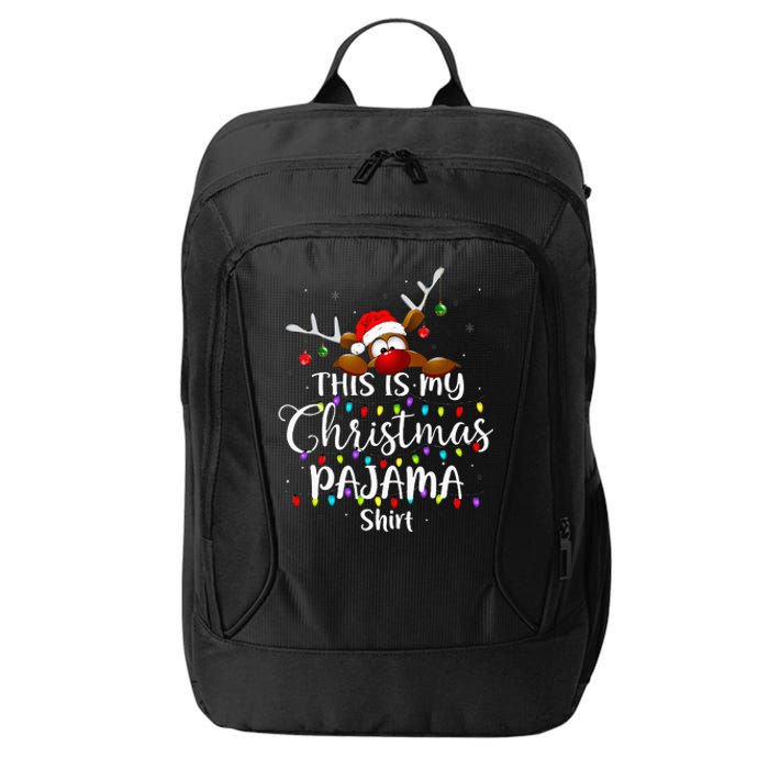 This Is My Christmas Pajama Xmas Lights City Backpack