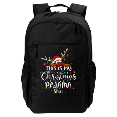 This Is My Christmas Pajama Xmas Lights Daily Commute Backpack