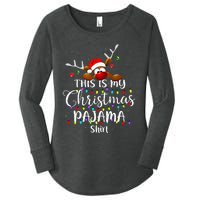 This Is My Christmas Pajama Xmas Lights Women's Perfect Tri Tunic Long Sleeve Shirt