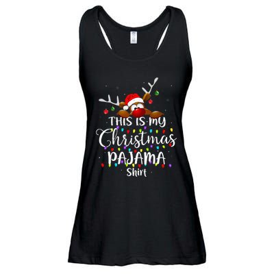 This Is My Christmas Pajama Xmas Lights Ladies Essential Flowy Tank