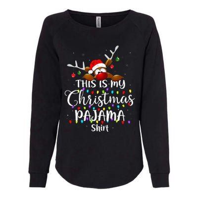 This Is My Christmas Pajama Xmas Lights Womens California Wash Sweatshirt