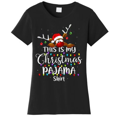 This Is My Christmas Pajama Xmas Lights Women's T-Shirt