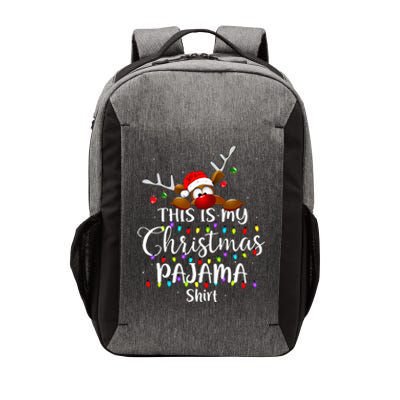 This Is My Christmas Pajama Xmas Lights Vector Backpack