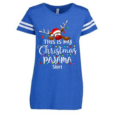 This Is My Christmas Pajama Xmas Lights Enza Ladies Jersey Football T-Shirt