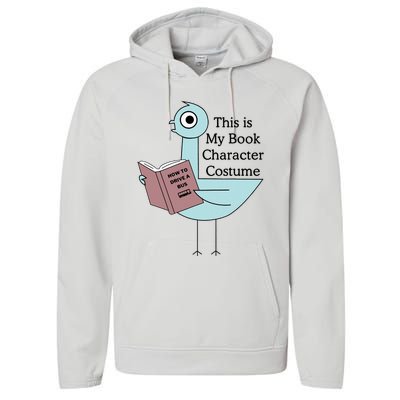 This Is My Book Character Costume Pigeon Reading Performance Fleece Hoodie