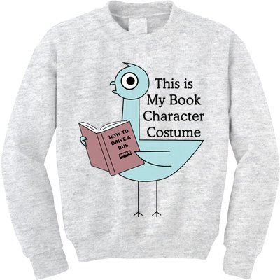 This Is My Book Character Costume Pigeon Reading Kids Sweatshirt
