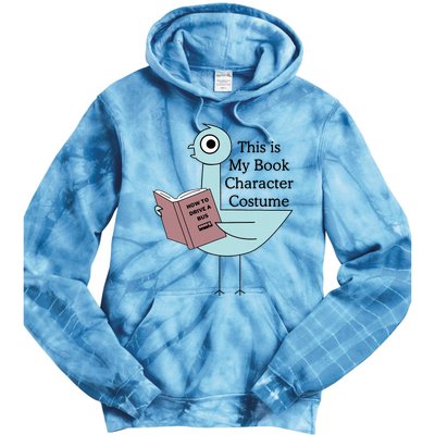 This Is My Book Character Costume Pigeon Reading Tie Dye Hoodie