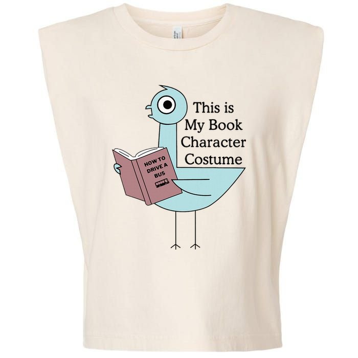 This Is My Book Character Costume Pigeon Reading Garment-Dyed Women's Muscle Tee