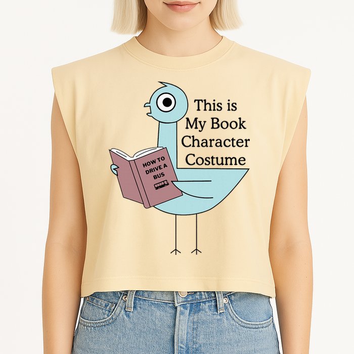 This Is My Book Character Costume Pigeon Reading Garment-Dyed Women's Muscle Tee