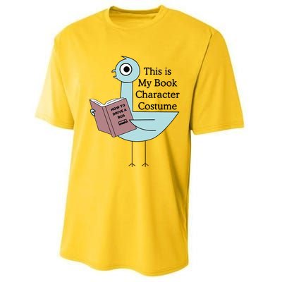 This Is My Book Character Costume Pigeon Reading Performance Sprint T-Shirt