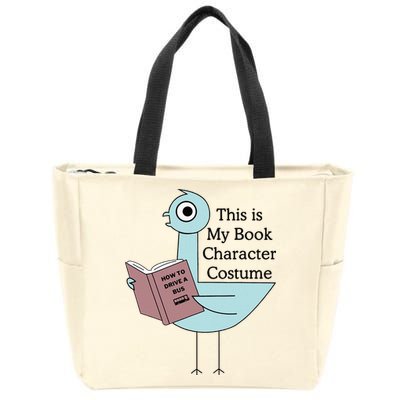 This Is My Book Character Costume Pigeon Reading Zip Tote Bag