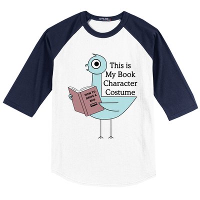 This Is My Book Character Costume Pigeon Reading Baseball Sleeve Shirt