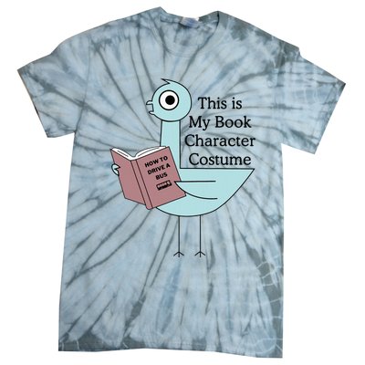 This Is My Book Character Costume Pigeon Reading Tie-Dye T-Shirt