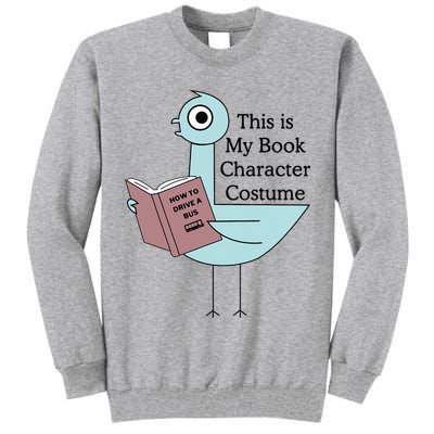 This Is My Book Character Costume Pigeon Reading Tall Sweatshirt