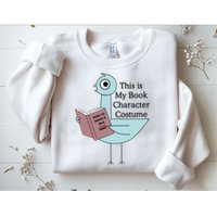 This Is My Book Character Costume Pigeon Reading Sweatshirt