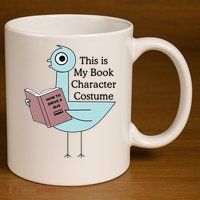 This Is My Book Character Costume Pigeon Reading 11oz C Handle Ceramic Mug