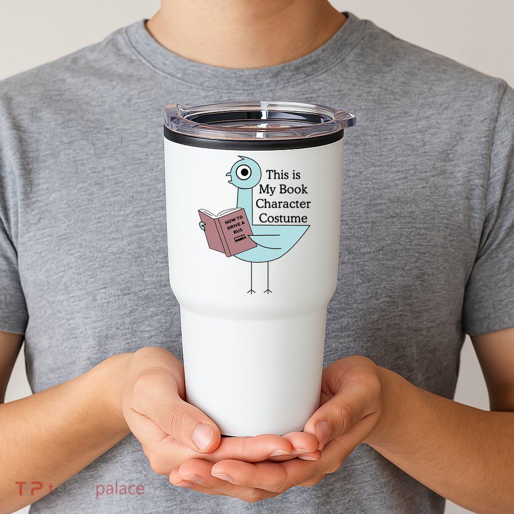 This Is My Book Character Costume Pigeon Reading Tumbler