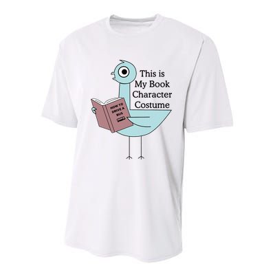 This Is My Book Character Costume Pigeon Reading Youth Performance Sprint T-Shirt