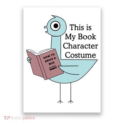 This Is My Book Character Costume Pigeon Reading Poster
