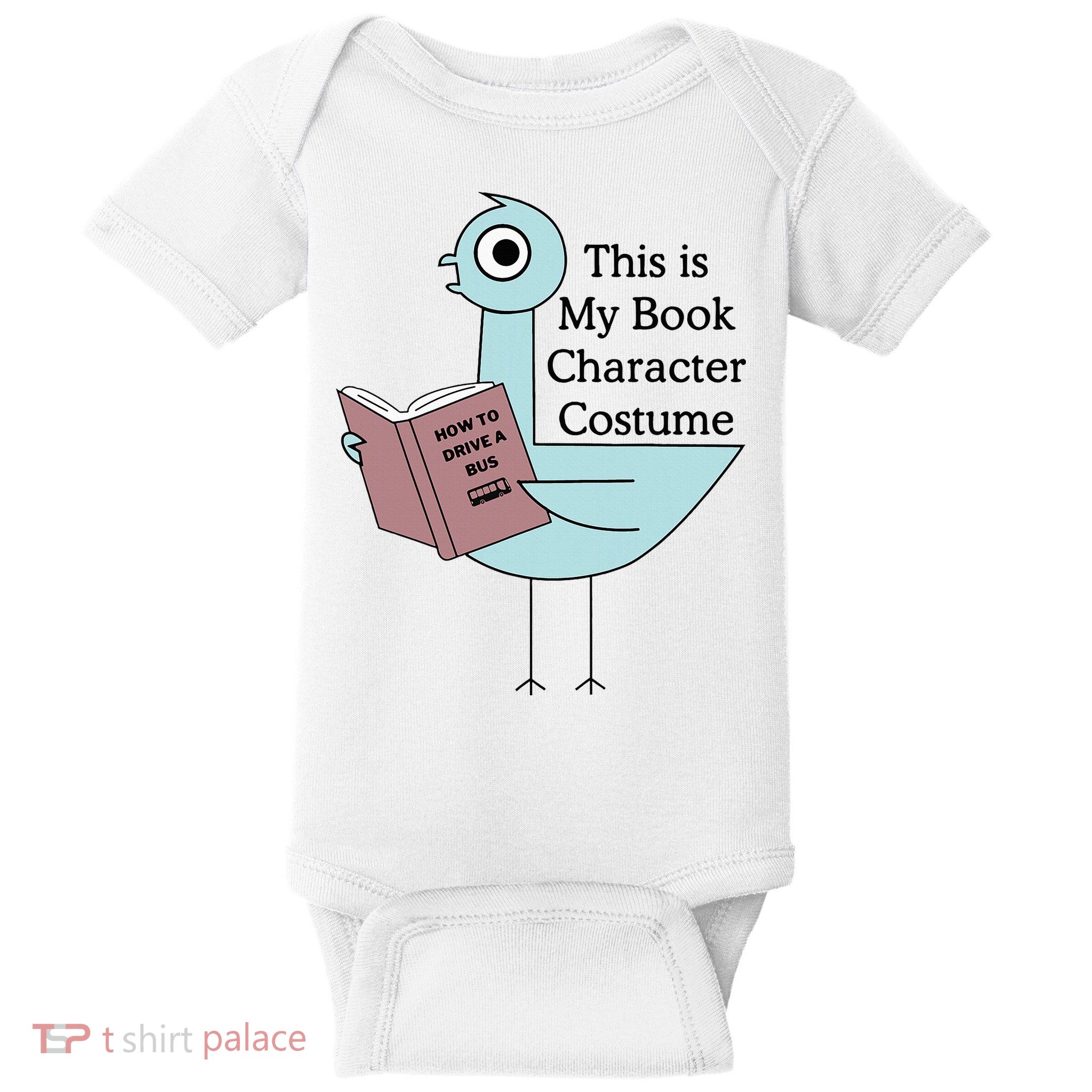 This Is My Book Character Costume Pigeon Reading Baby Bodysuit